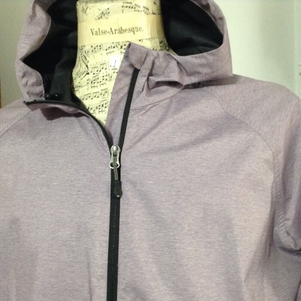 32 Degrees Cool Windbreaker Womens XL Purple Heather Hooded Jacket Lightweight